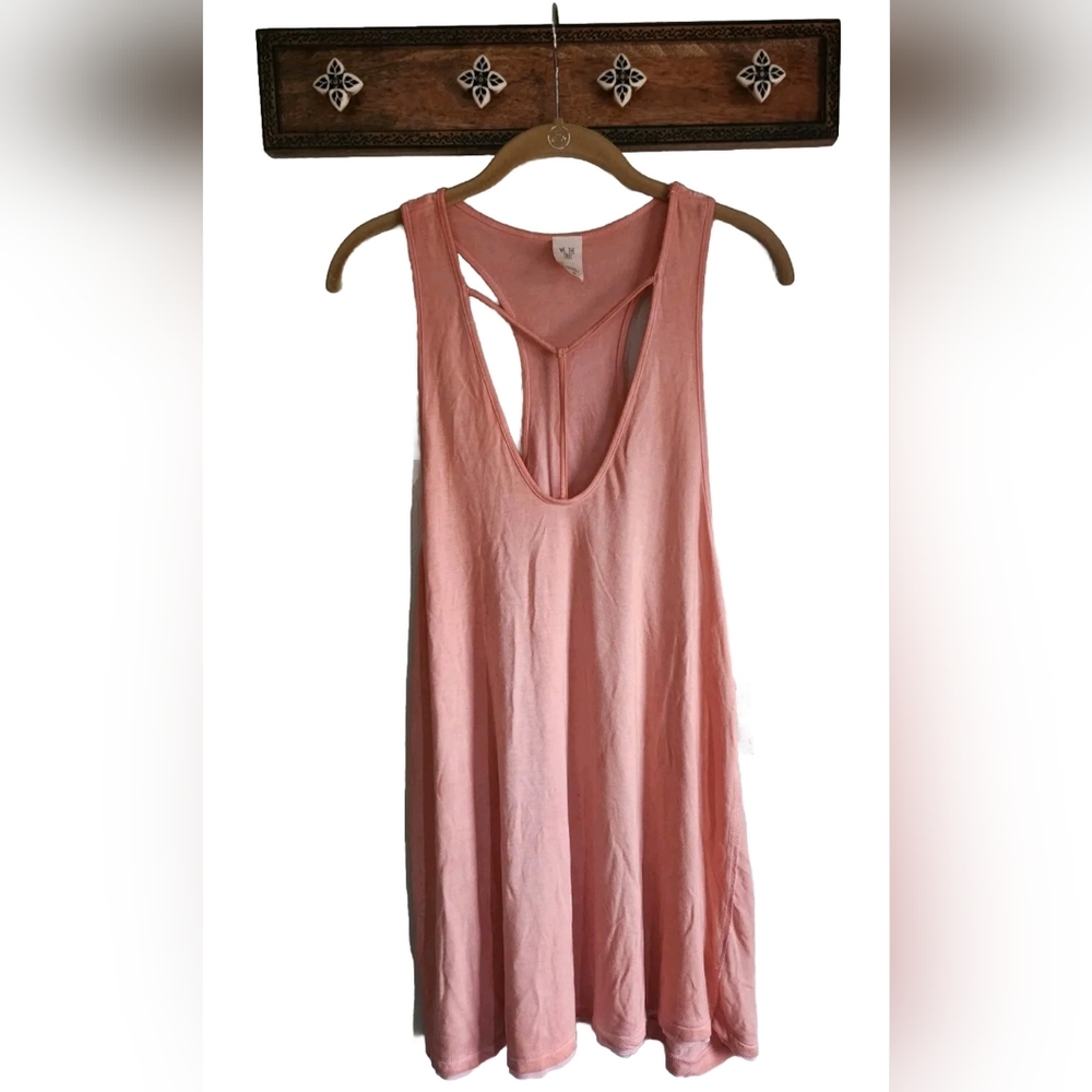 FREE PEOPLE Amelia Pink Racerback Tank Top SIZE MEDIUM